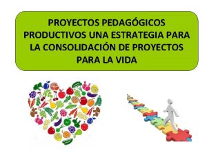 PROYECTOS PEDAGGICOS PRODUCTIVOS UNA ESTRATEGIA PARA LA CONSOLIDACIN