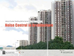 1 CONTENTS Lesson 1 Noise Control in Architecture