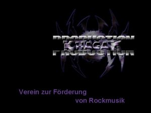 Verein zur Frderung von Rockmusik Untersttzung und Frderung