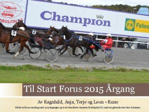 Til Start Forus 2015 rgang Av Ragnhild Anja
