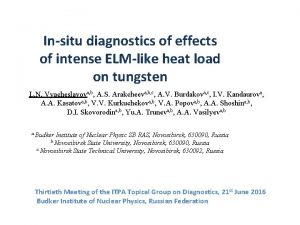 Insitu diagnostics of effects of intense ELMlike heat