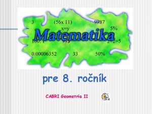 pre 8 ronk CABRI Geometria II Talesova veta