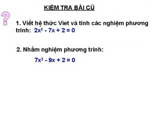 KIM TRA BI C 1 Vit h thc