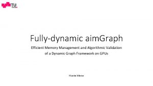 Fullydynamic aim Graph Efficient Memory Management and Algorithmic