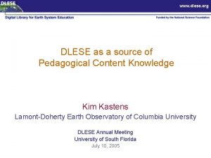 www dlese org DLESE as a source of