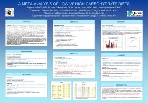 A METAANALYSIS OF LOW VS HIGH CARBOHYDRATE DIETS