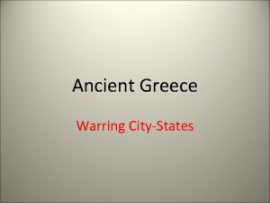 Ancient Greece Warring CityStates Key Terms Polis Acropolis