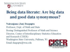 Being data literate Are big data and good