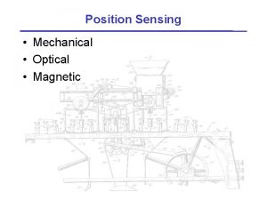 Position Sensing Mechanical Optical Magnetic Mechanical Sensing Microswitch