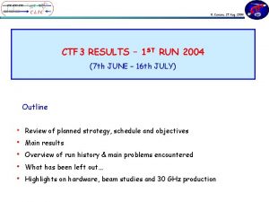 R Corsini 27 Aug 2004 CTF 3 RESULTS