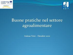 Buone pratiche nel settore agroalimentare Aulona Veizi Diembre