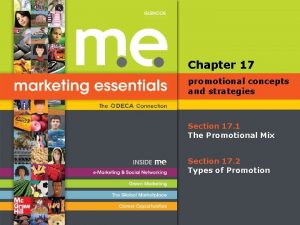 Chapter 17 promotional concepts and strategies Section 17