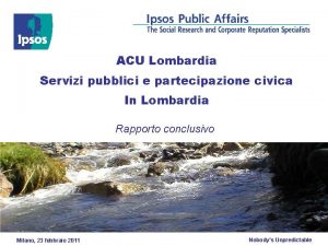 ACU Lombardia Servizi pubblici e partecipazione civica In