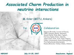 Associated Charm Production in neutrino interactions M Gler