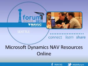 Microsoft Dynamics NAV Resources Online Microsofts NAV Portal