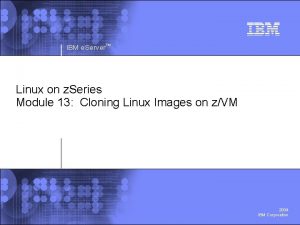IBM e Server Linux on z Series Module