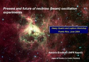 Present and future of neutrino beam oscillation experiments