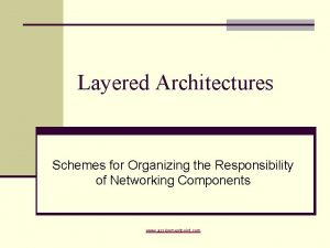 Layered Architectures Schemes for Organizing the Responsibility of