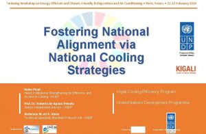 Twinning Workshop on EnergyEfficient and ClimateFriendly Refrigeration and