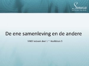 De ene samenleving en de andere VWO lesboek