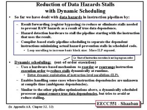 Reduction of Data Hazards Stalls with Dynamic Scheduling