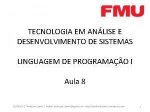 TECNOLOGIA EM ANLISE E DESENVOLVIMENTO DE SISTEMAS LINGUAGEM