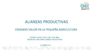 ALIANZAS PRODUCTIVAS CREANDO VALOR EN LA PEQUEA AGRICULTURA