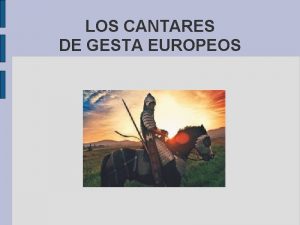 LOS CANTARES DE GESTA EUROPEOS PICA GERMNICA Podemos