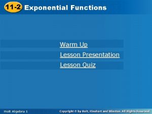 11 2 Exponential 11 2 Exponential Functions Warm