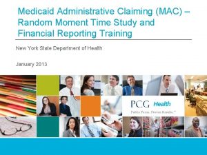 Medicaid Administrative Claiming MAC Random Moment Time Study