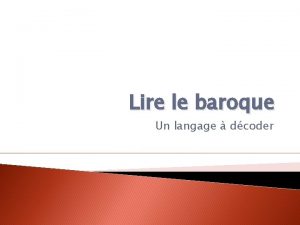 Lire le baroque Un langage dcoder Stantari 28