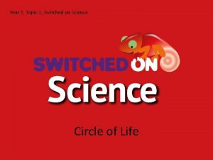 Year 5 Topic 3 Switched on Science Circle