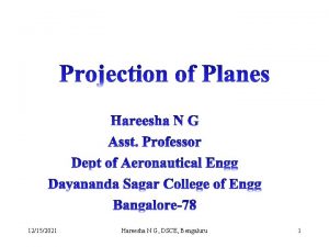 12152021 Hareesha N G DSCE Bengaluru 1 PROJECTIONS