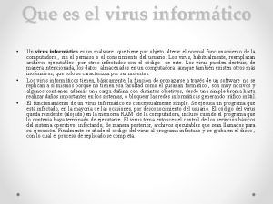 Que es el virus informtico Un virus informtico