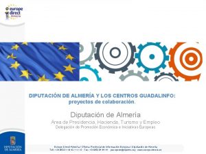DIPUTACIN DE ALMERA Y LOS CENTROS GUADALINFO proyectos