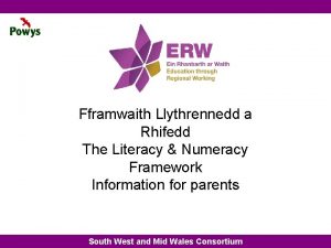 Fframwaith Llythrennedd a Rhifedd The Literacy Numeracy Framework