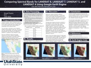 Comparing Spectral Bands for LANDSAT 8 LANDSAT 7