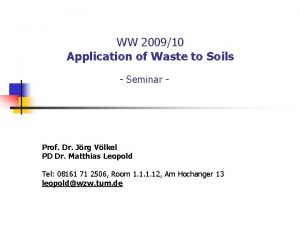 WW 200910 Application of Waste to Soils Seminar