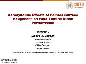 Aerodynamic Effects of Painted Surface Roughness on Wind