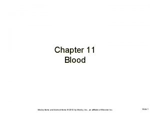 Chapter 11 Blood Mosby items and derived items