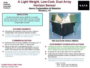 Small Business Innovation Research A Light Weight LowCost