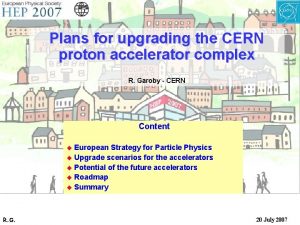 Plans for upgrading the CERN proton accelerator complex