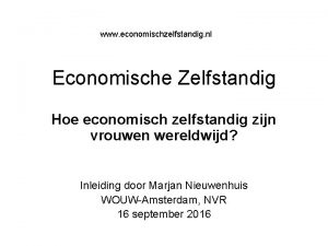 www economischzelfstandig nl Economische Zelfstandig Hoe economisch zelfstandig