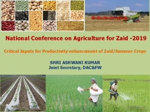 National Conference on Agriculture for Zaid 2019 Critical