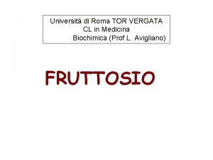 Universit di Roma TOR VERGATA CL in Medicina