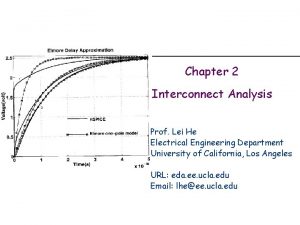 Chapter 2 Interconnect Analysis Prof Lei He Electrical