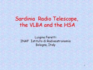 Sardinia Radio Telescope the VLBA and the HSA
