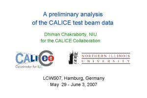 A preliminary analysis of the CALICE test beam