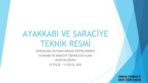 AYAKKABI VE SARACYE TEKNK RESM ZONGULDAK AYCUMA MESLEK