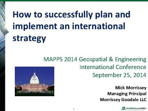 How to successfully plan and implement an international